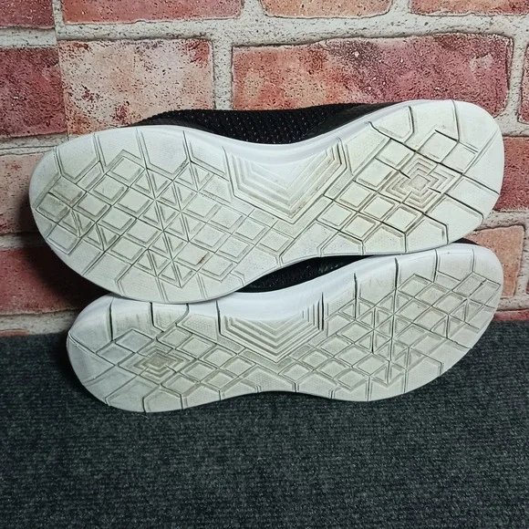 Skechers Sport Dual-Lite Womens 10 Black Pink Bungee Slip On Sneakers 12386 BKPK - Picture 6 of 7